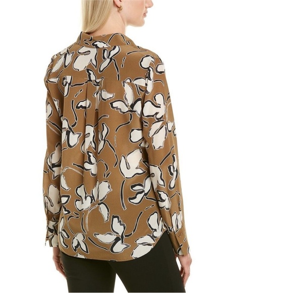 Lafayette 148 New York Silk Scottie Blouse small - Picture 2 of 8